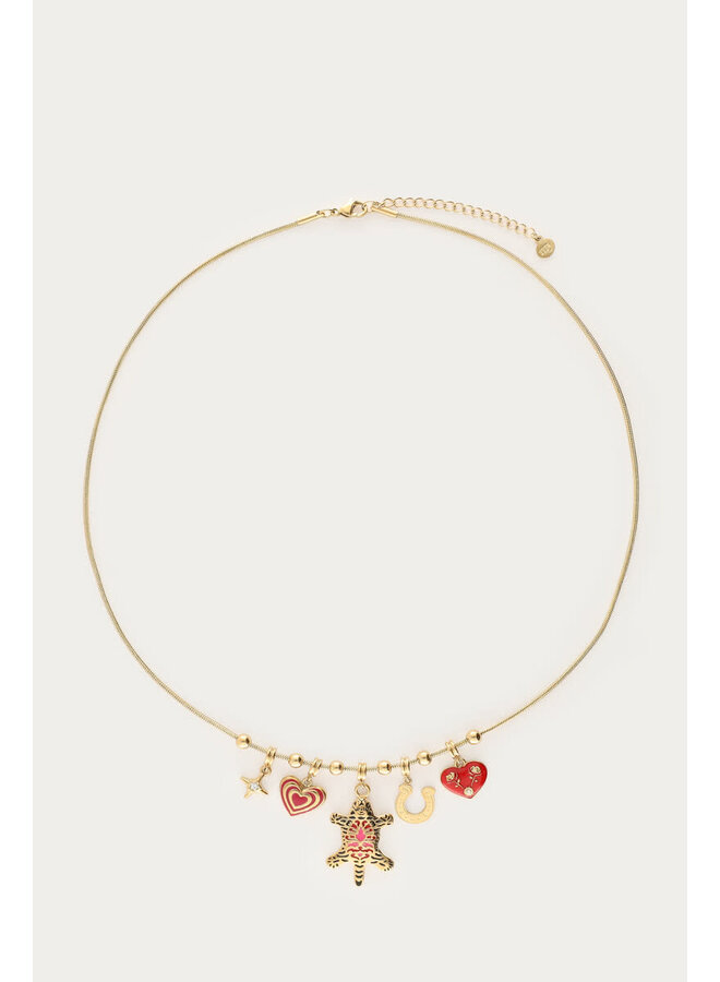 Mystic Bedel Ketting met Luipaard Goud