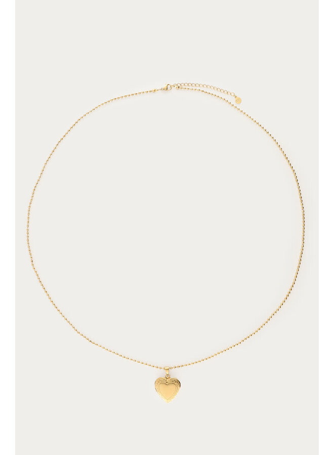 Mystic Lange Ketting met Medaillon Hart Goud