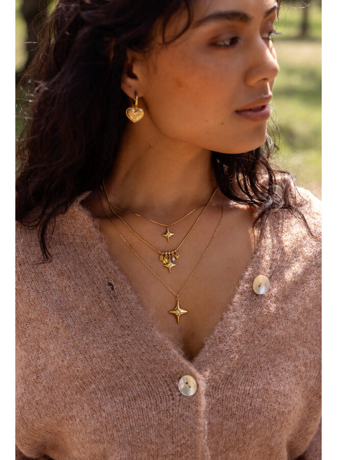 Mystic Lange Ketting met Poolster Goud