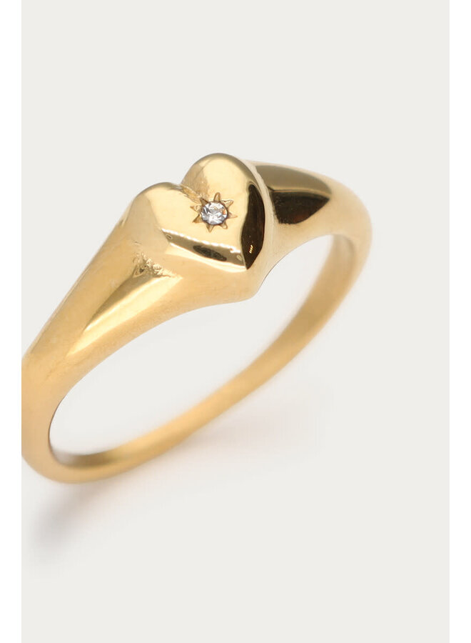 Mystic Ring met Hart Goud
