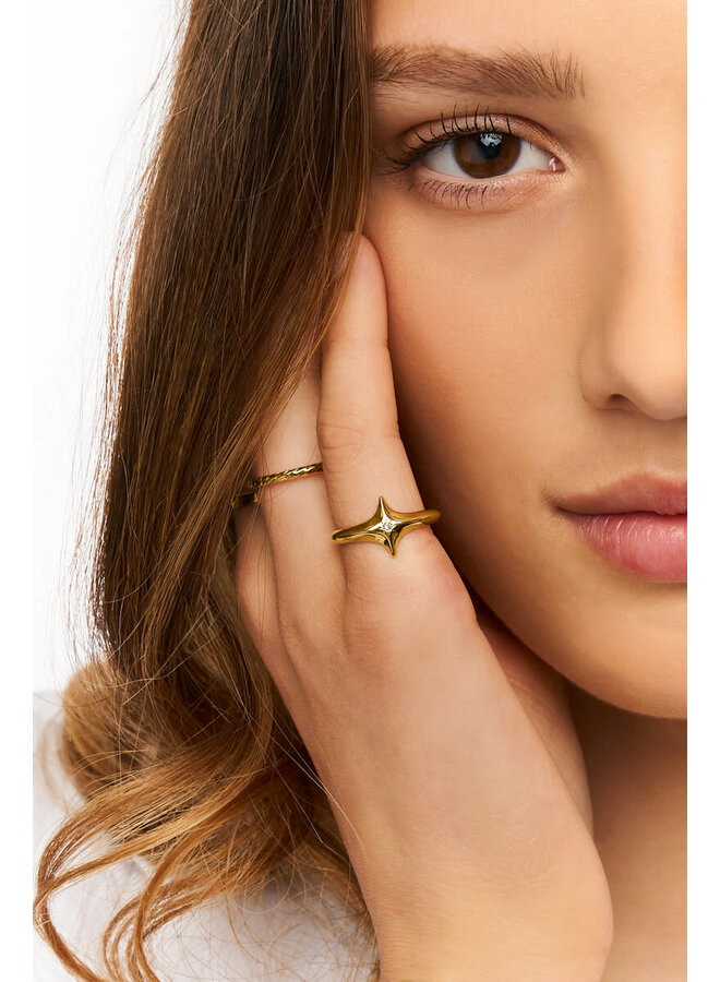 Mystic Ring met Poolster Goud