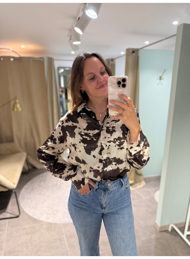 Amelia Cow Printed Blouse