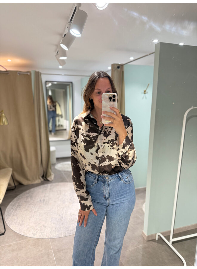 Amelia Cow Printed Blouse