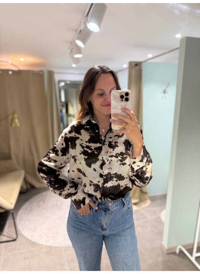 Amelia Cow Printed Blouse