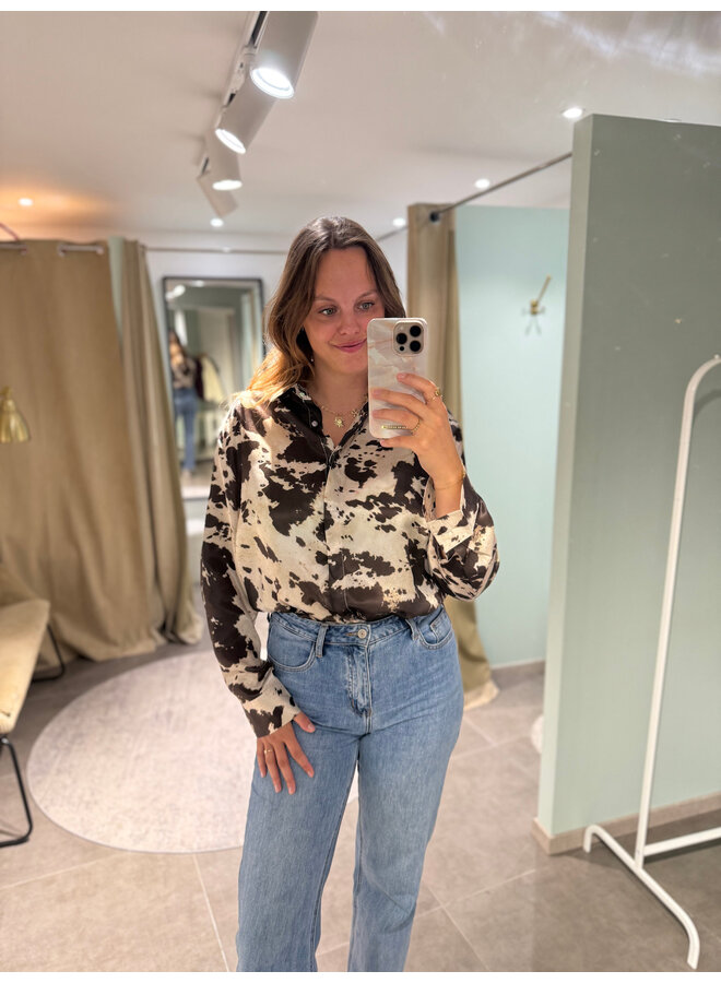 Amelia Cow Printed Blouse