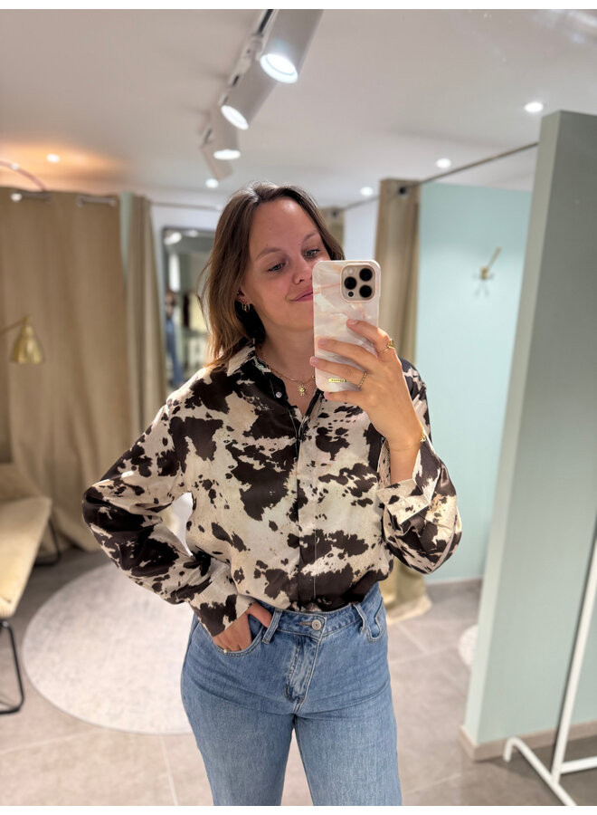 Amelia Cow Printed Blouse