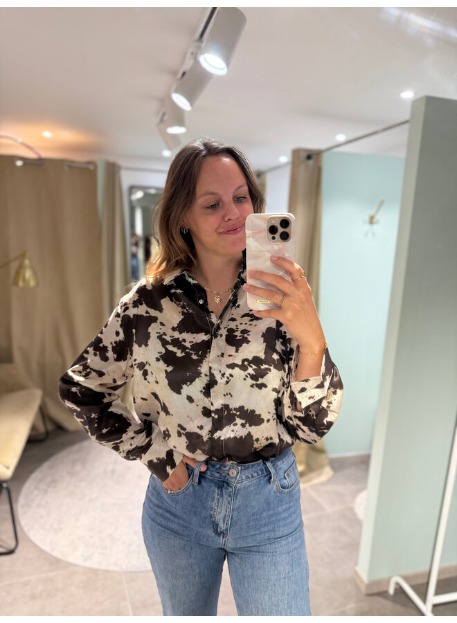 Amelia Cow Printed Blouse