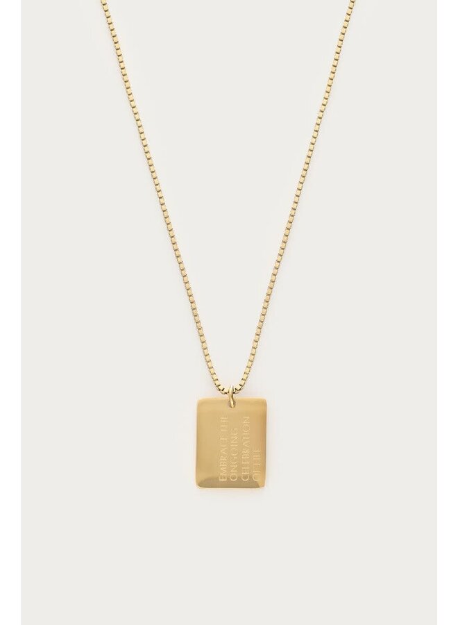 Bold Ketting met Embrace Bedel Goud