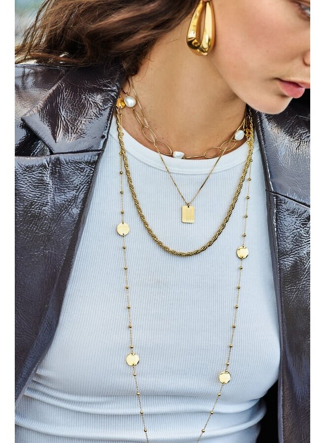 Bold Ketting met Embrace Bedel Goud
