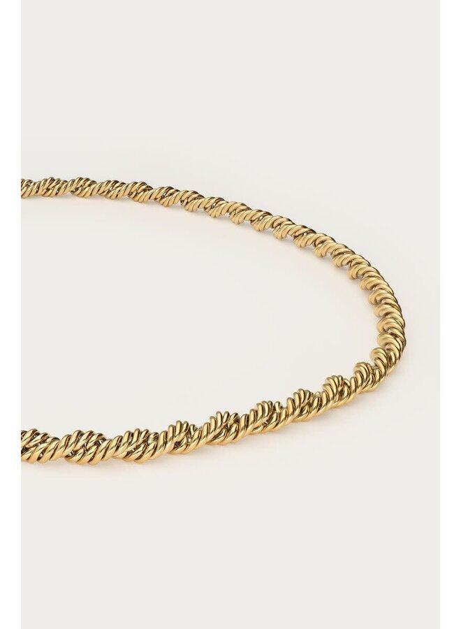 Bold Ketting Gedraaid Groot Goud
