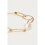 Bold Schakelarmband met Zoetwaterparels Goud
