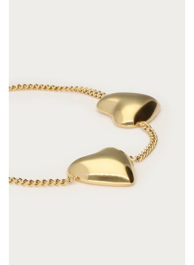 Bold Armband Drie Hartjes Goud
