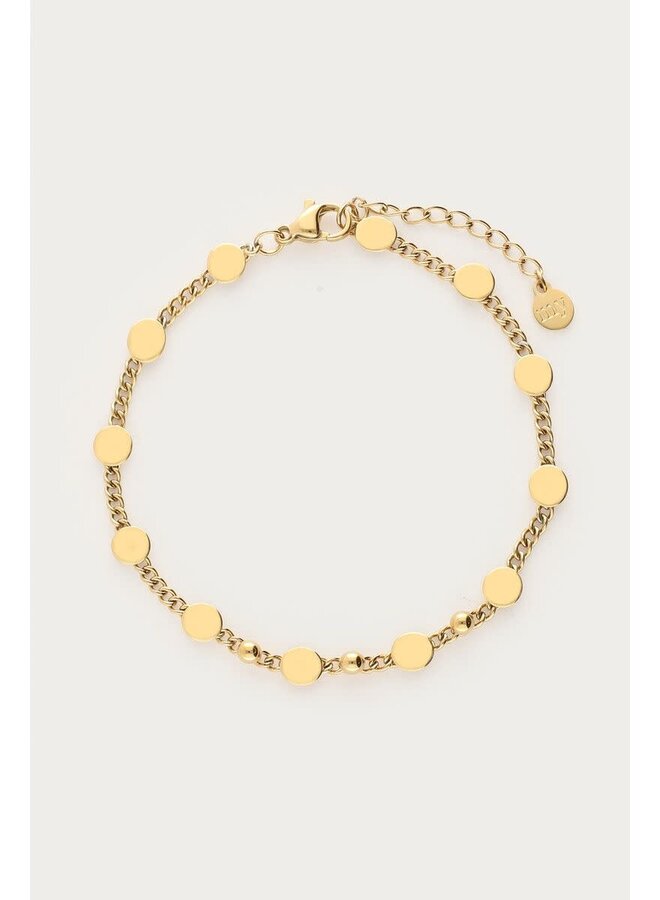 Bold Armband met Munten Goud