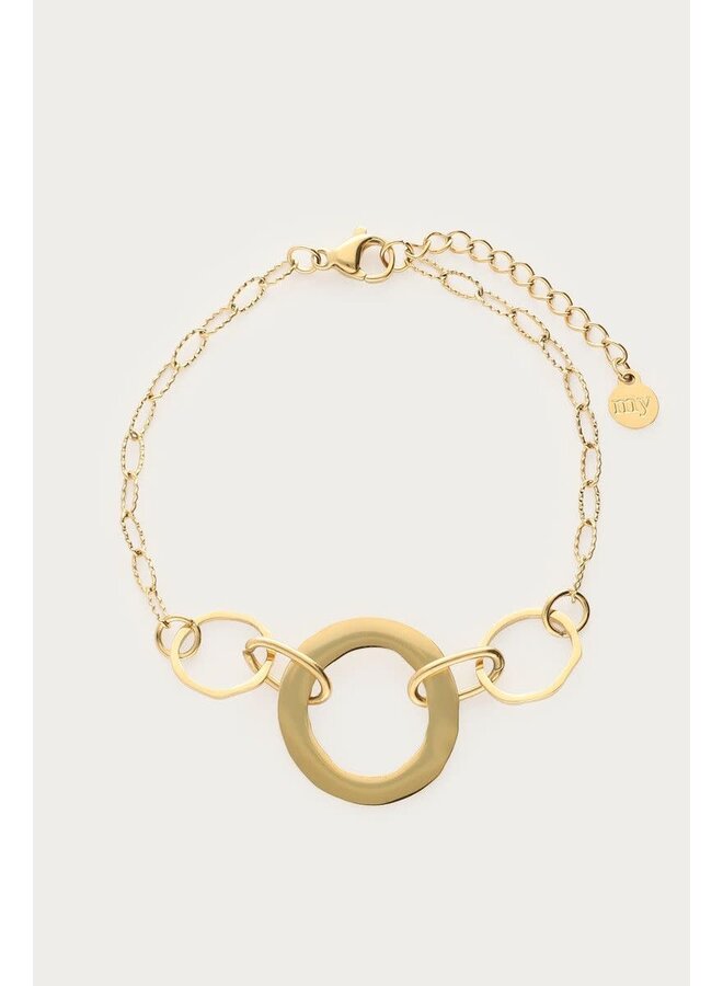 Bold Statement Armband Rond Goud