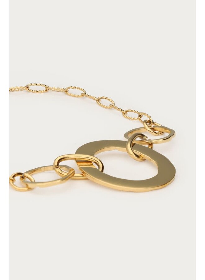 Bold Statement Armband Rond Goud