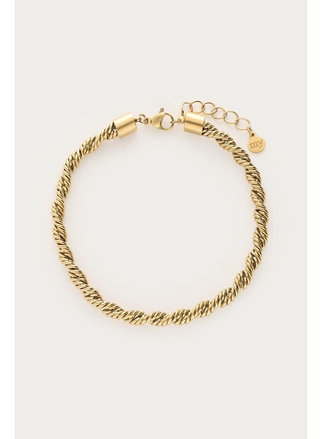 Bold Armband Gedraaid Goud