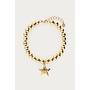 Bold Kralenarmband met Ster Goud