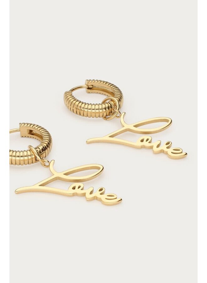 Bold Oorringen Love Goud
