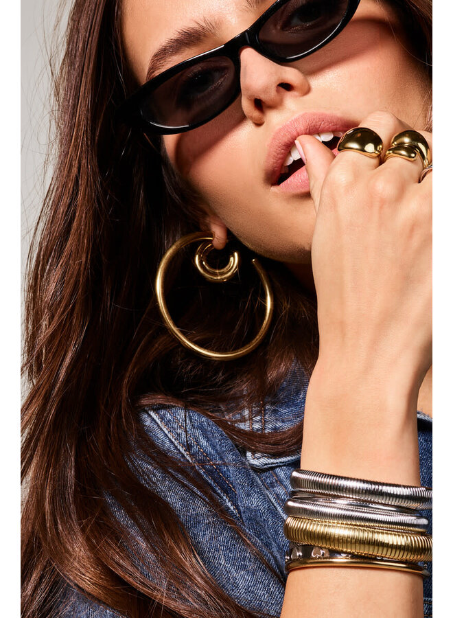 Bold Statement Oorringen Basic Medium Goud