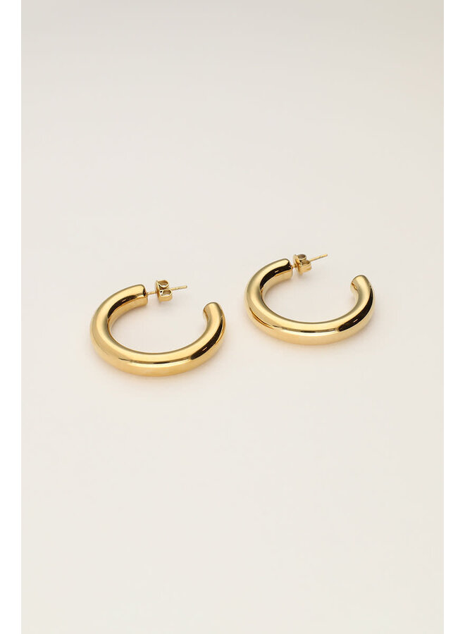 Bold Statement Oorringen Basic Bold Medium Goud
