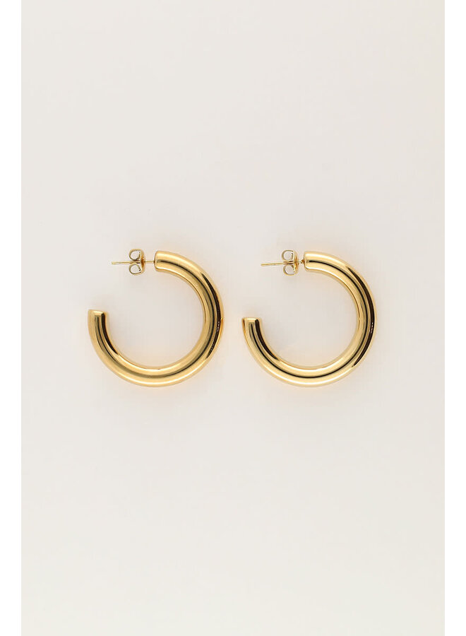 Bold Statement Oorringen Basic Bold Medium Goud