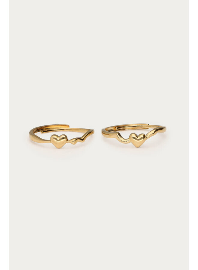 Forever Connected Ringen met Hartje Goud