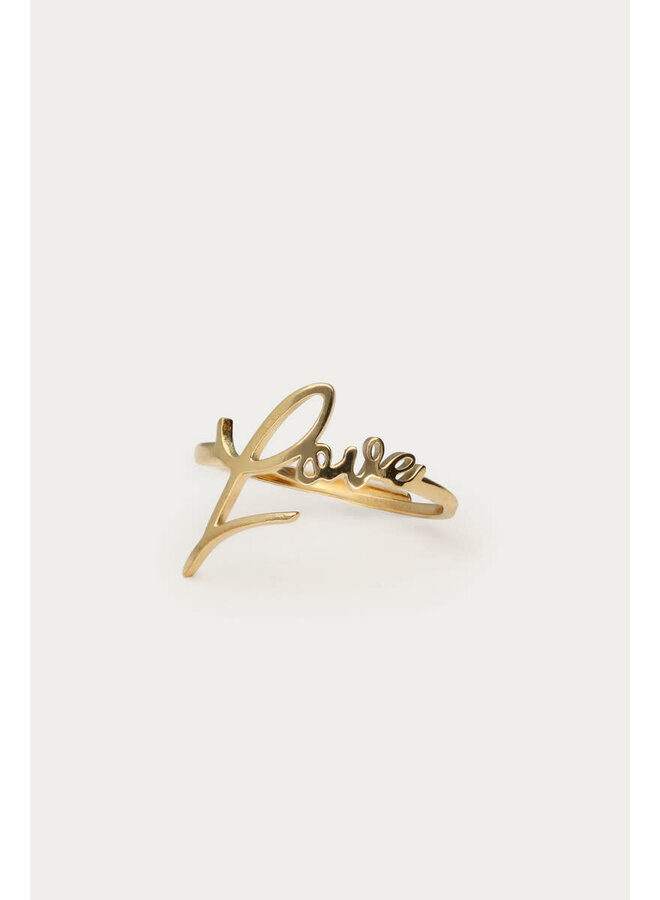 Bold Ring Love Goud