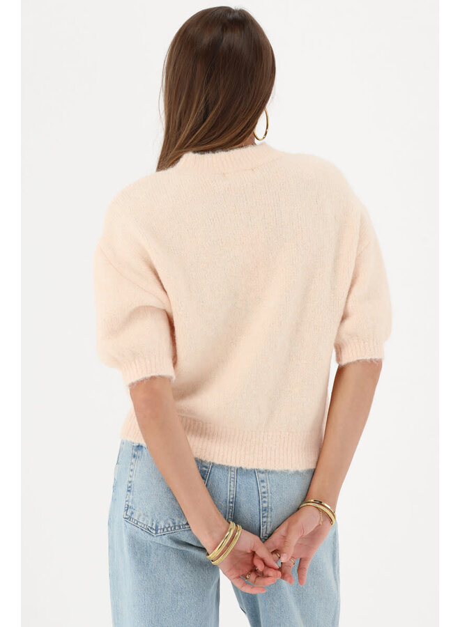 Peach Trui met Korte Mouwen