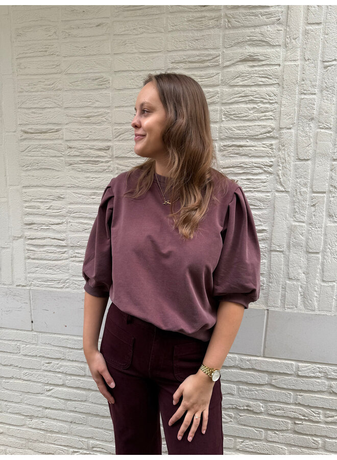 Elenette Petite Wide Flare Burgundy