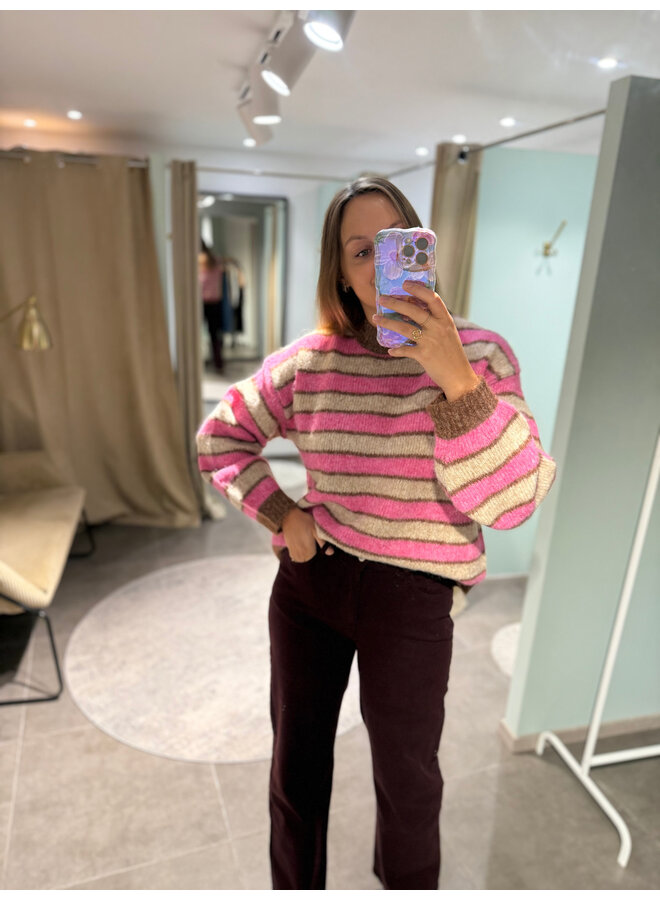 Barbara Full Length Jeans Burgundy