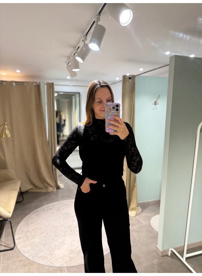 Gabriel Full Length Wide Jeans Black