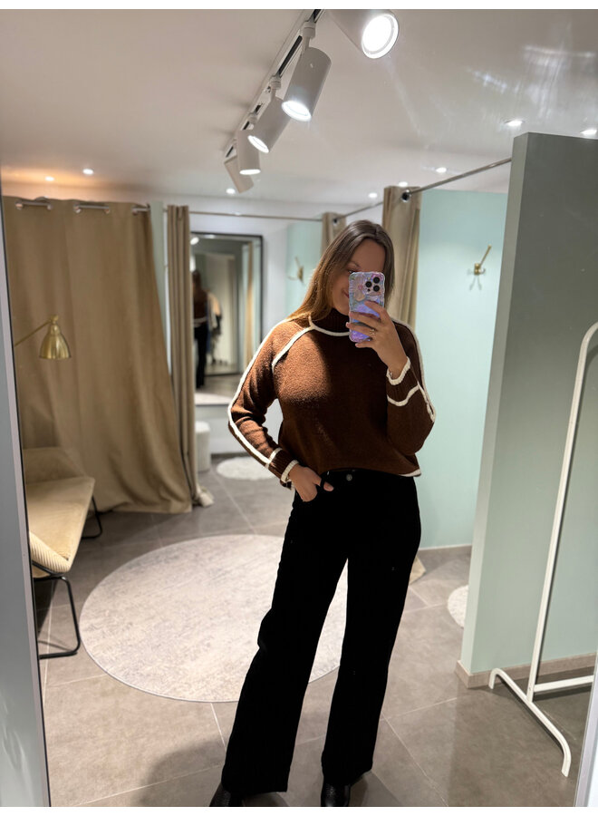 Gabriel Full Length Wide Jeans Black