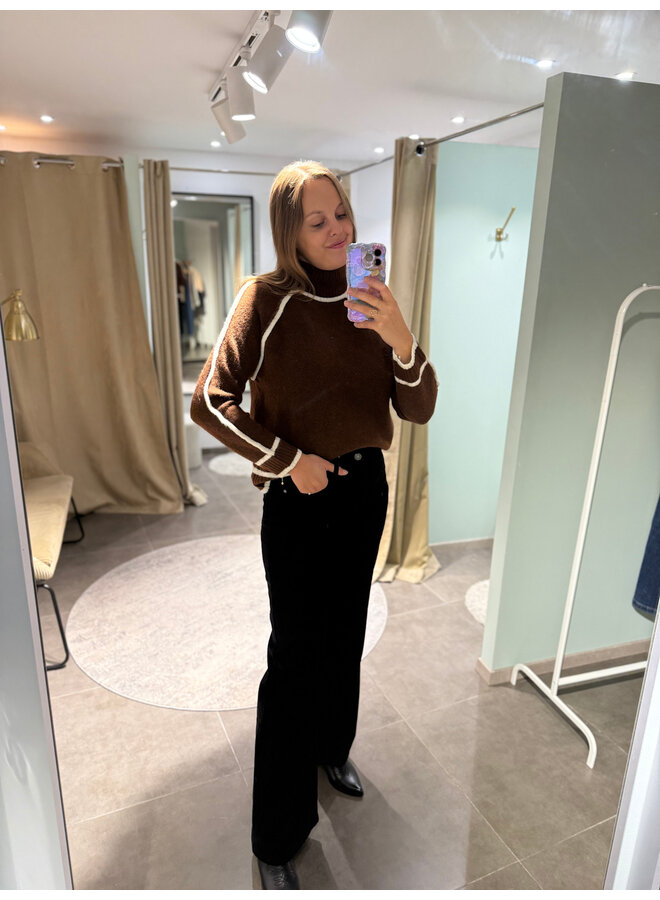 Gabriel Full Length Wide Jeans Black