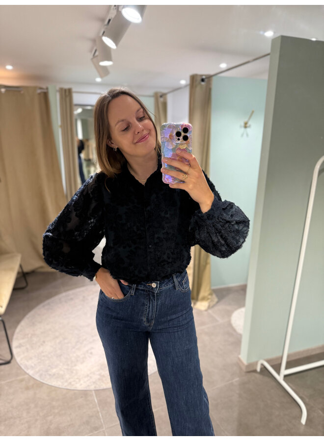 Mia Blouse Dark Blue