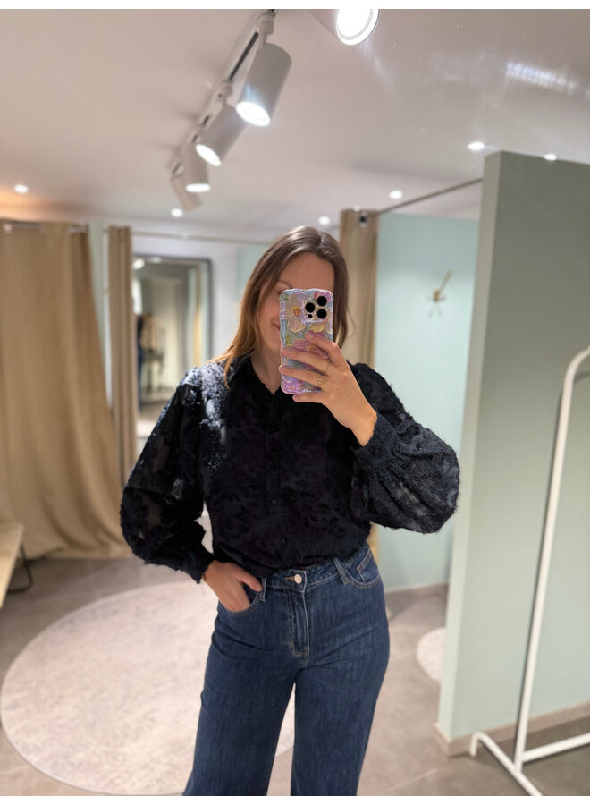 Mia Blouse Dark Blue