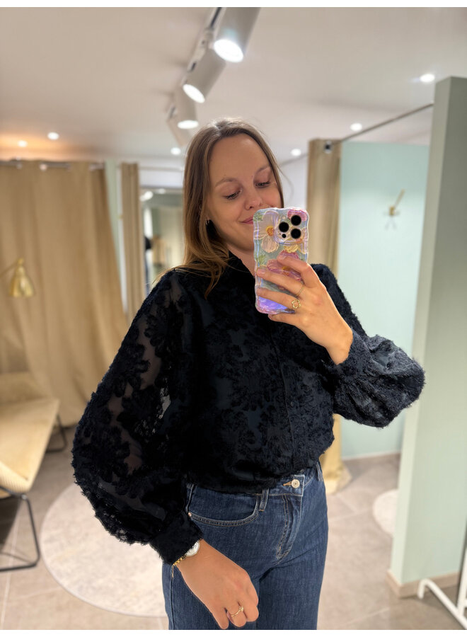 Mia Blouse Dark Blue