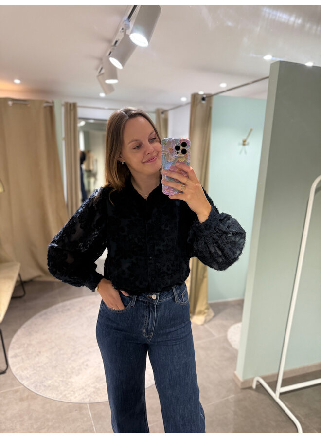 Mia Blouse Dark Blue