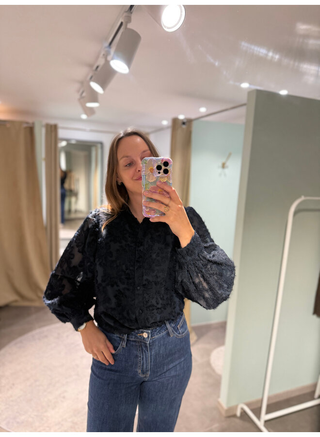 Mia Blouse Dark Blue