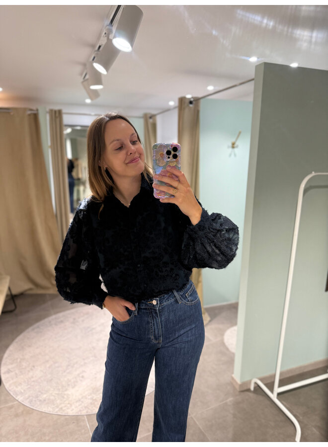 Mia Blouse Dark Blue