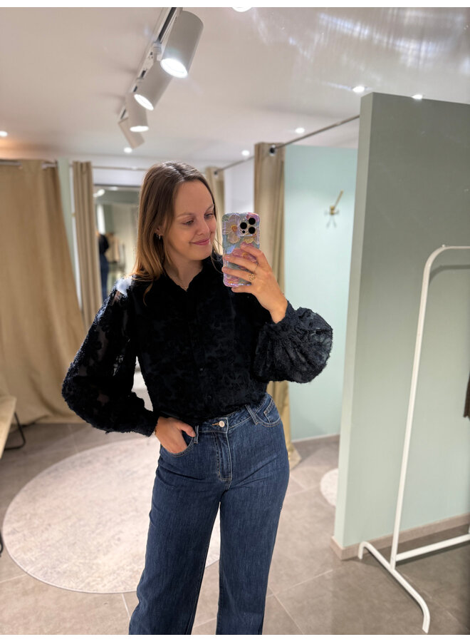 Mia Blouse Dark Blue