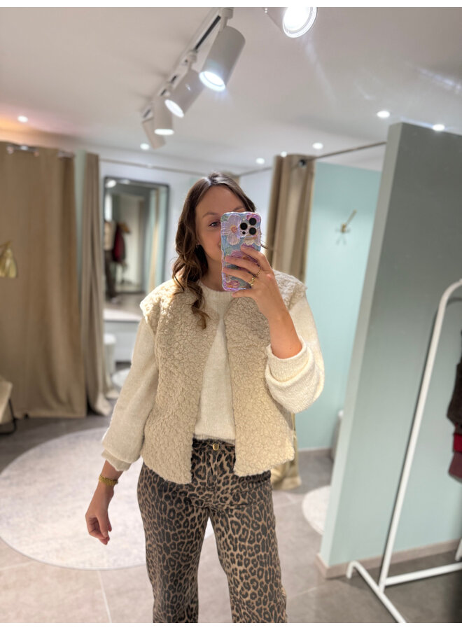 Conny Fluffy Vest Beige
