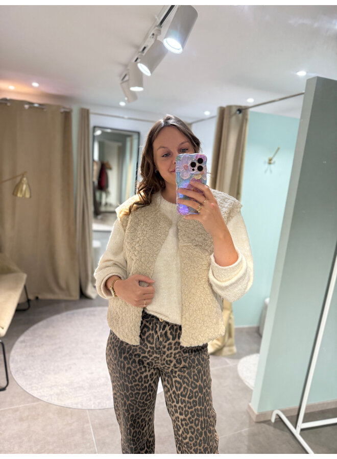 Conny Fluffy Vest Beige