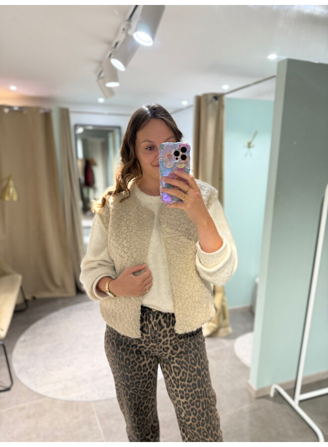 Conny Fluffy Vest Beige