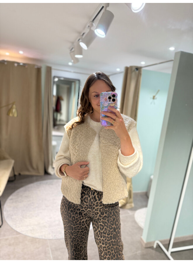 Conny Fluffy Vest Beige