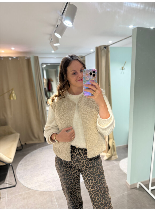 Conny Fluffy Vest Beige