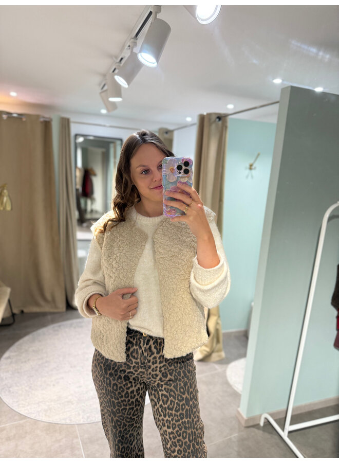 Conny Fluffy Vest Beige