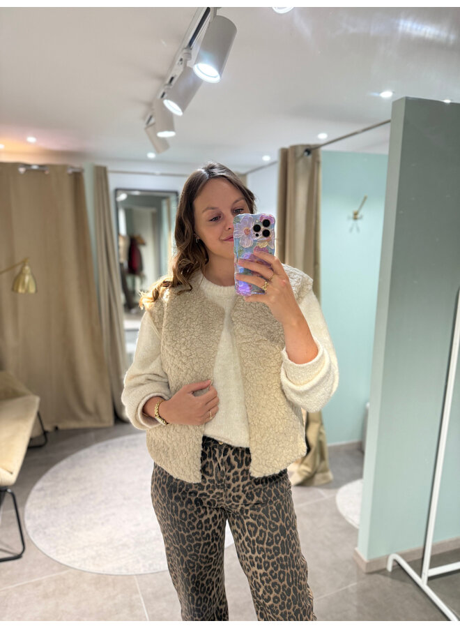 Conny Fluffy Vest Beige