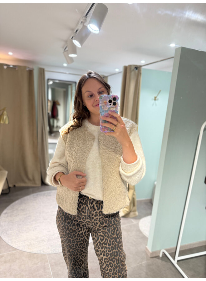Conny Fluffy Vest Beige