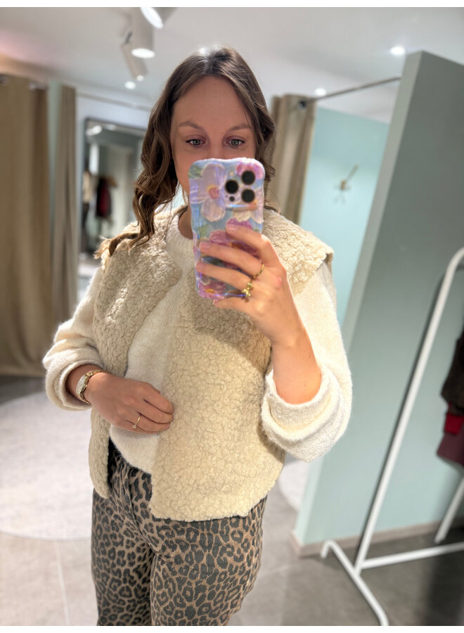 Conny Fluffy Vest Beige
