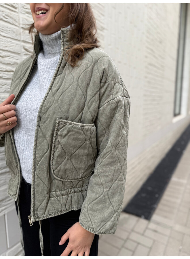 Ramona Quilted Vest Green